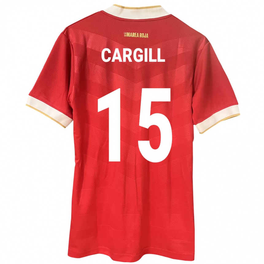 ילדים כדורגל פנמה Nicole Cargill #15 אָדוֹם ג'רזי ביתית 24-26