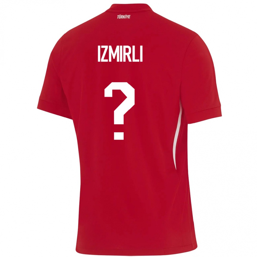 ילדים כדורגל טורקיה Ege İzmirli #0 אָדוֹם הרחק ג'רזי 24-26