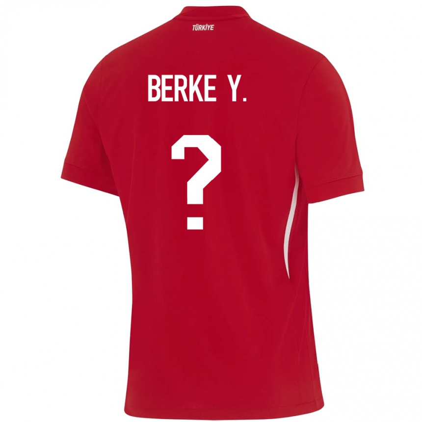ילדים כדורגל טורקיה Berke Yıldırım #0 אָדוֹם הרחק ג'רזי 24-26
