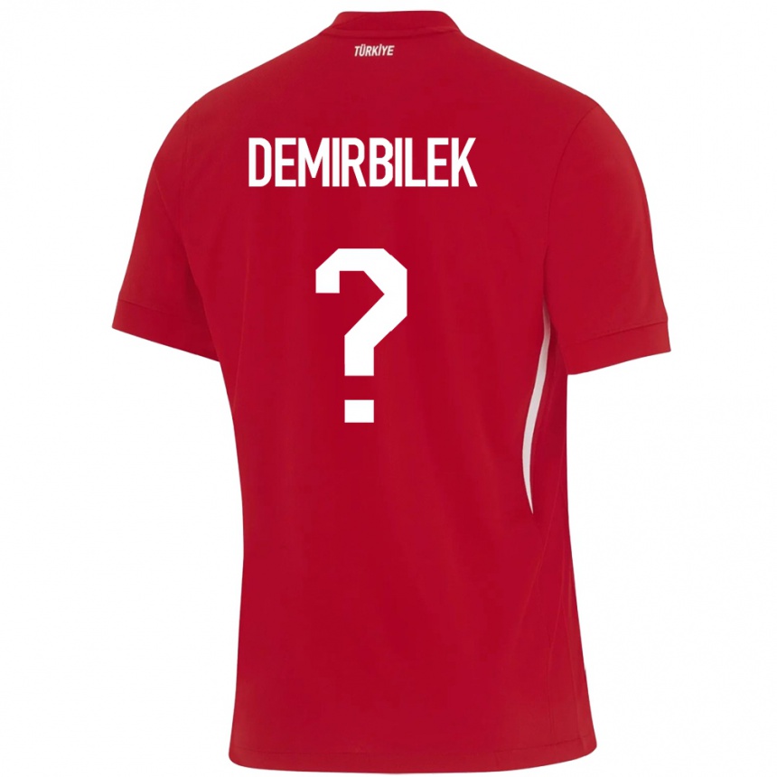 ילדים כדורגל טורקיה Ali Demirbilek #0 אָדוֹם הרחק ג'רזי 24-26