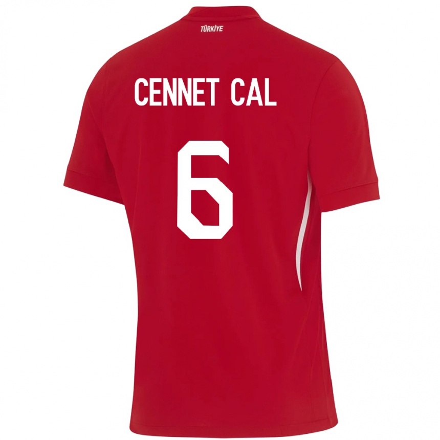 ילדים כדורגל טורקיה Meryem Cennet Çal #6 אָדוֹם הרחק ג'רזי 24-26