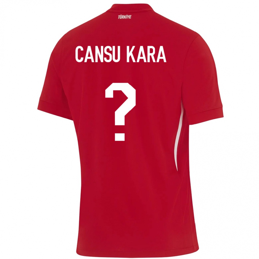ילדים כדורגל טורקיה İlayda Cansu Kara #0 אָדוֹם הרחק ג'רזי 24-26