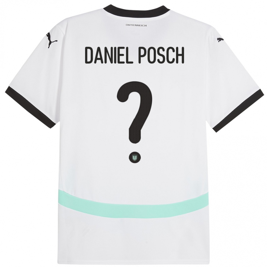 ילדים כדורגל אוסטריה Daniel Posch #0 לבן הרחק ג'רזי 24-26