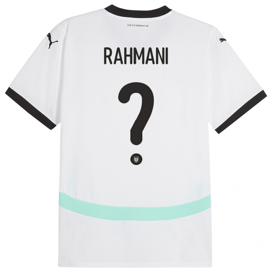 ילדים כדורגל אוסטריה Edvin Rahmani #0 לבן הרחק ג'רזי 24-26
