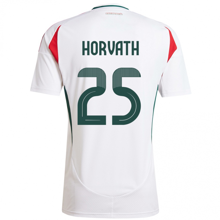 ילדים כדורגל הונגריה Krisztofer Horváth #25 לבן הרחק ג'רזי 24-26