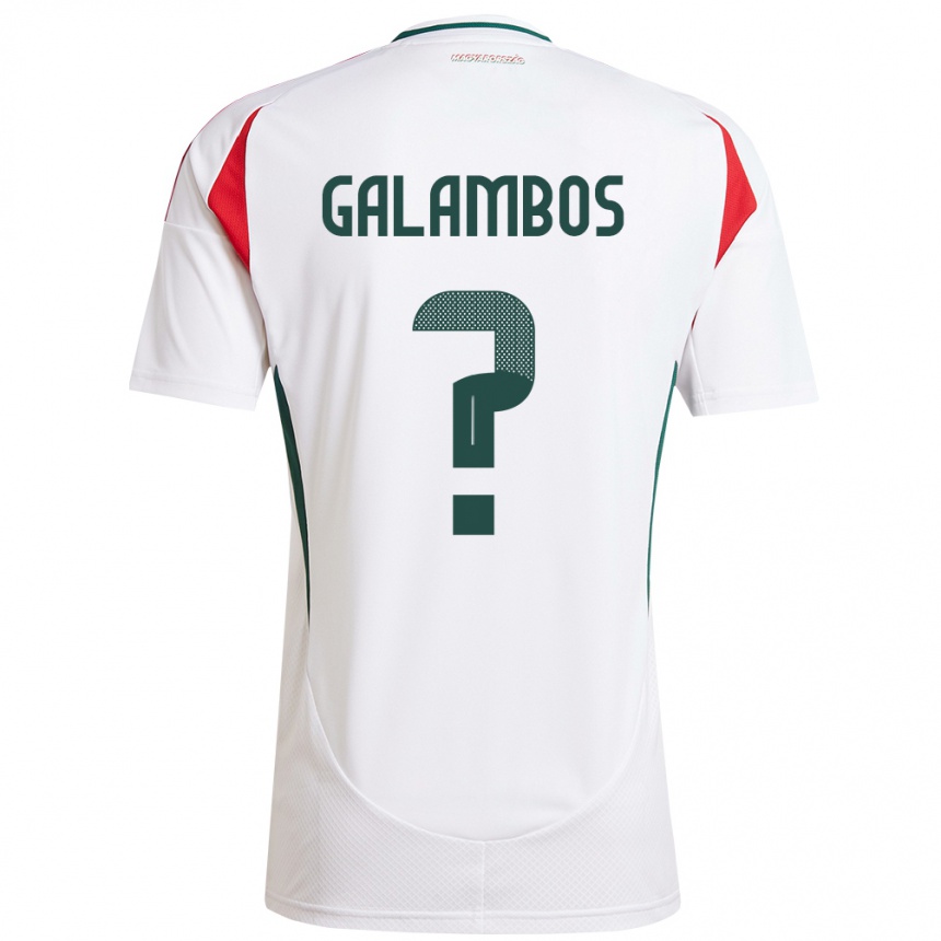 ילדים כדורגל הונגריה János Galambos #0 לבן הרחק ג'רזי 24-26