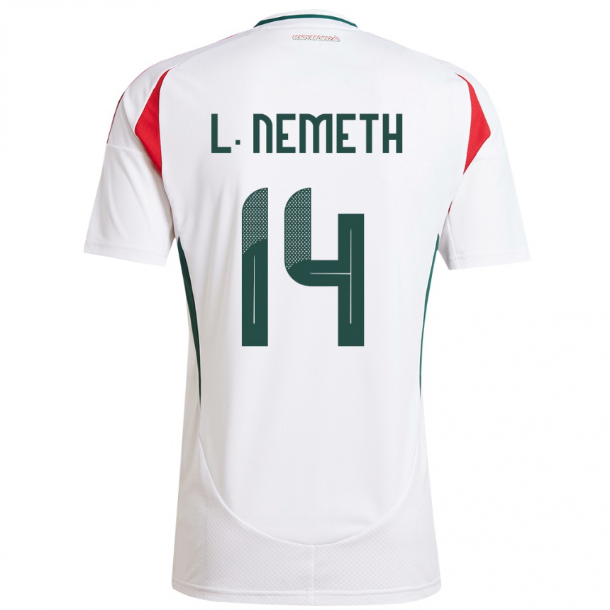 ילדים כדורגל הונגריה Loretta Németh #14 לבן הרחק ג'רזי 24-26