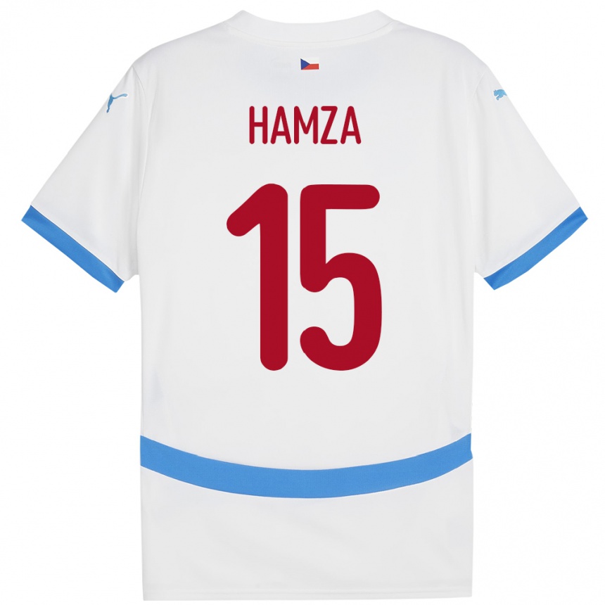 ילדים כדורגל צ'כיה Jiri Hamza #15 לבן הרחק ג'רזי 24-26