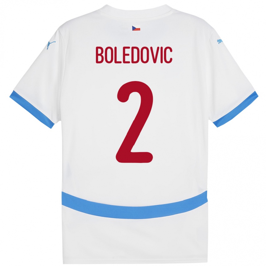 ילדים כדורגל צ'כיה Tobias Boledovic #2 לבן הרחק ג'רזי 24-26