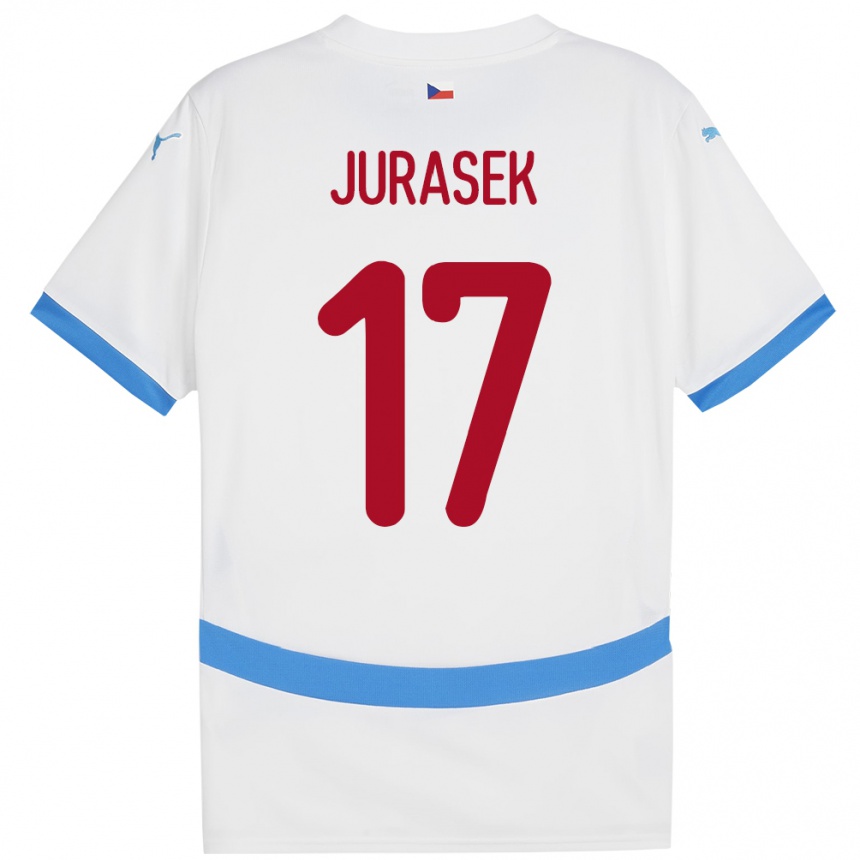 ילדים כדורגל צ'כיה Patrik Jurasek #17 לבן הרחק ג'רזי 24-26