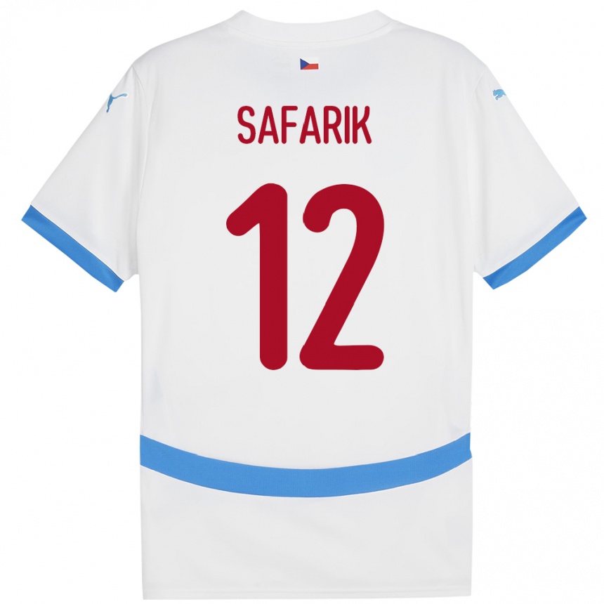 ילדים כדורגל צ'כיה Daniel Safarik #12 לבן הרחק ג'רזי 24-26