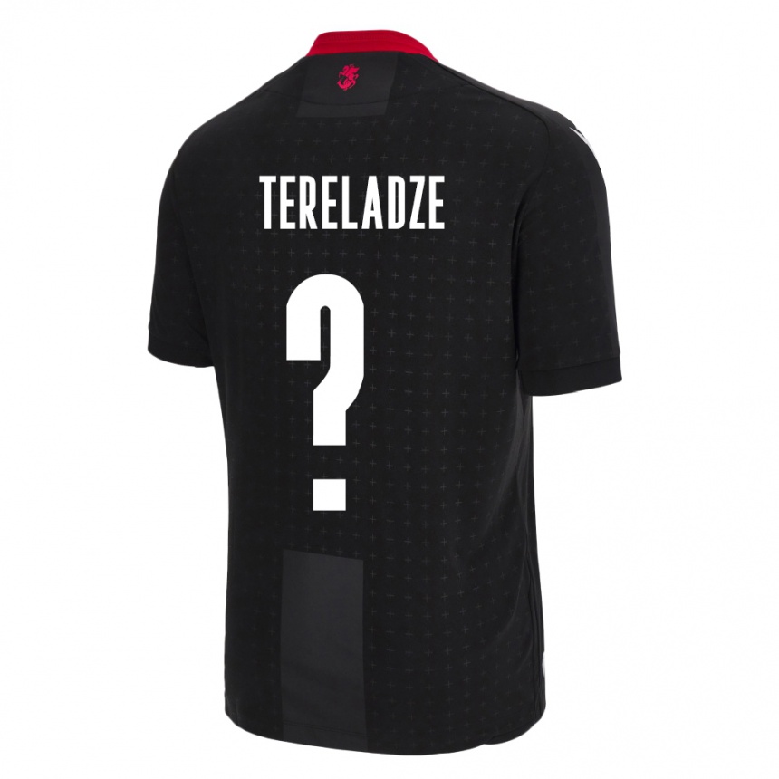 ילדים כדורגל גאורגיה Mate Tereladze #0 שָׁחוֹר הרחק ג'רזי 24-26