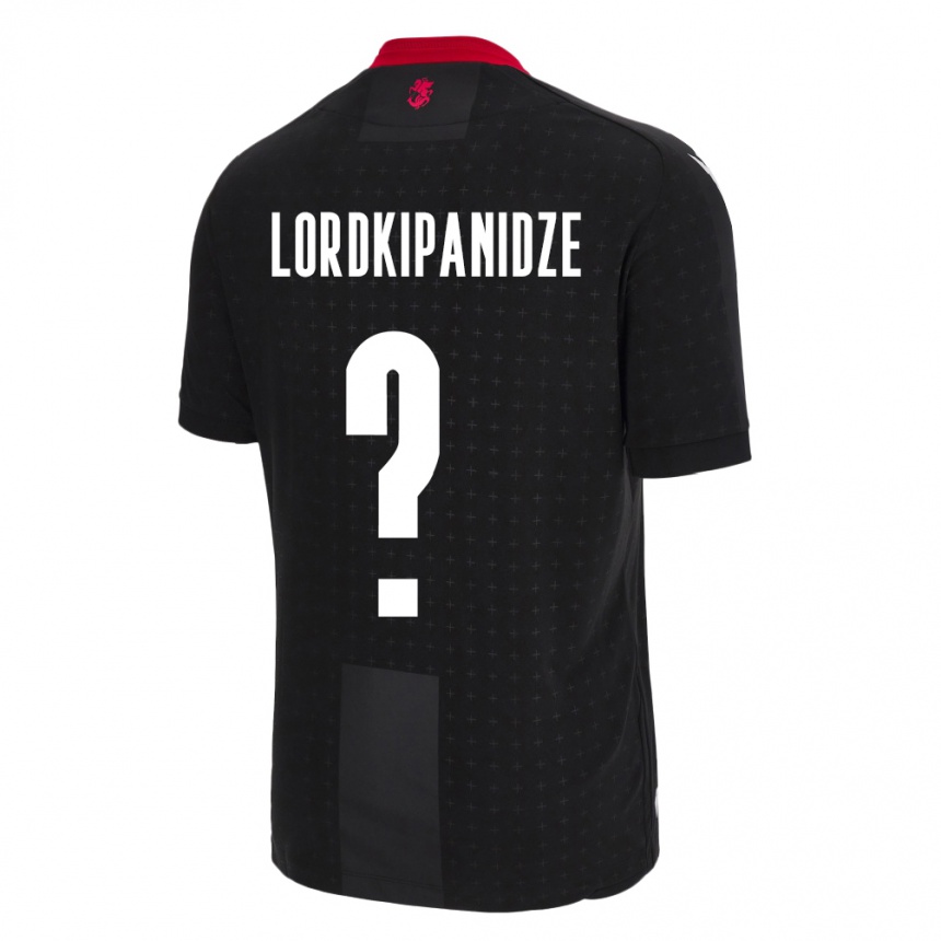 ילדים כדורגל גאורגיה Dachi Lordkipanidze #0 שָׁחוֹר הרחק ג'רזי 24-26