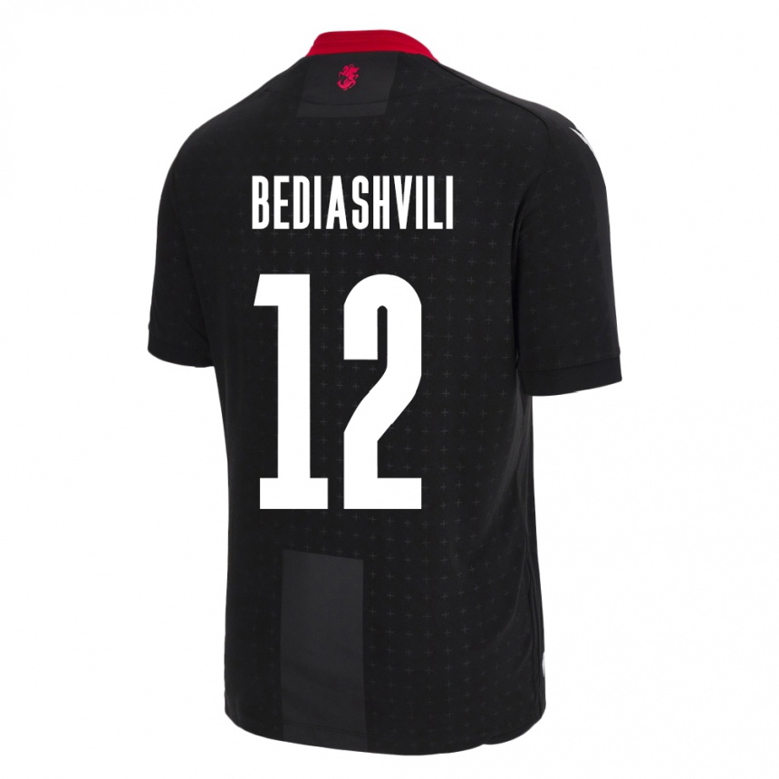 ילדים כדורגל גאורגיה Giorgi Bediashvili #12 שָׁחוֹר הרחק ג'רזי 24-26