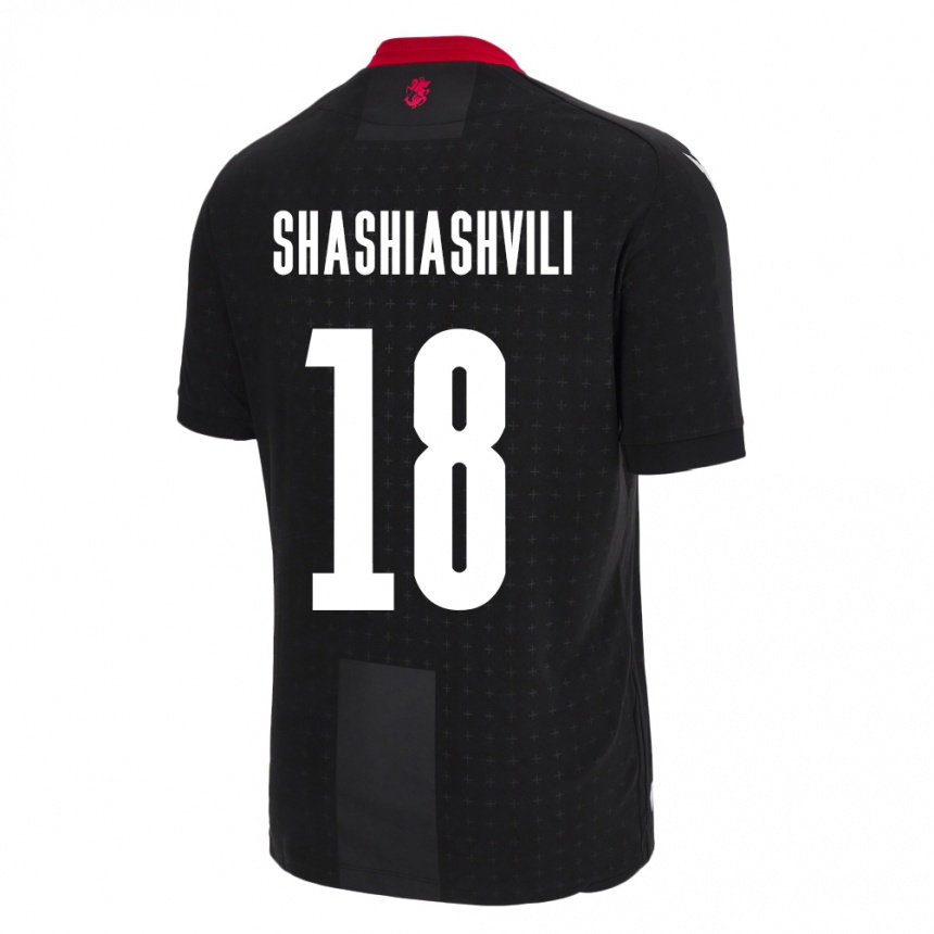 ילדים כדורגל גאורגיה Luka Shashiashvili #18 שָׁחוֹר הרחק ג'רזי 24-26
