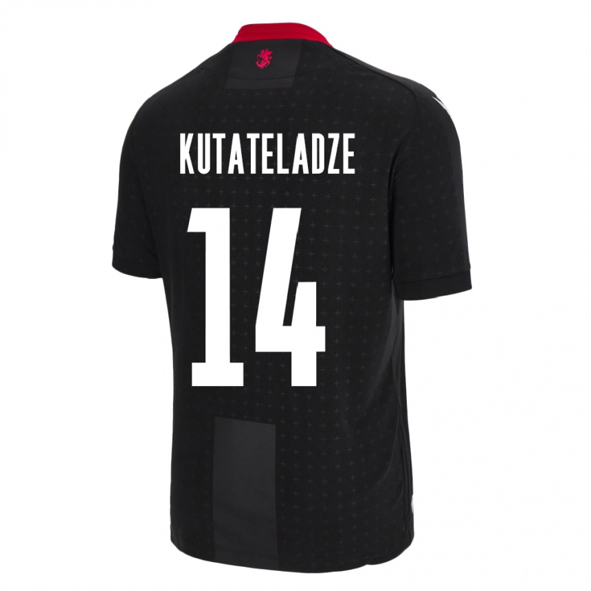 ילדים כדורגל גאורגיה Alexandre Kutateladze #14 שָׁחוֹר הרחק ג'רזי 24-26