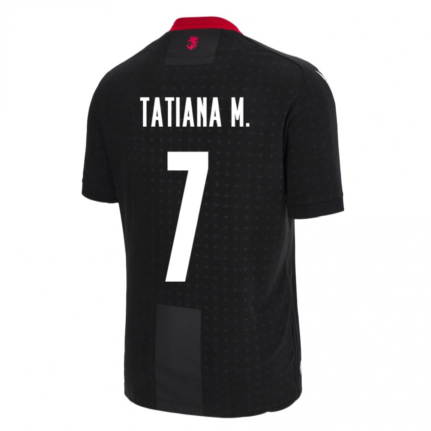 ילדים כדורגל גאורגיה Tatiana Matveeva #7 שָׁחוֹר הרחק ג'רזי 24-26