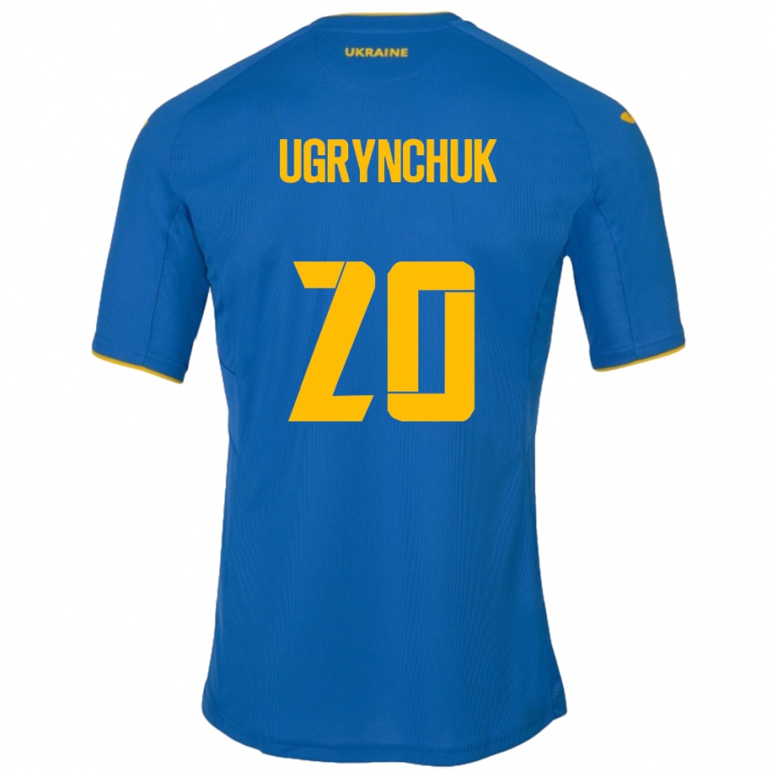 ילדים כדורגל אוקראינה Artem Ugrynchuk #20 כְּחוֹל הרחק ג'רזי 24-26