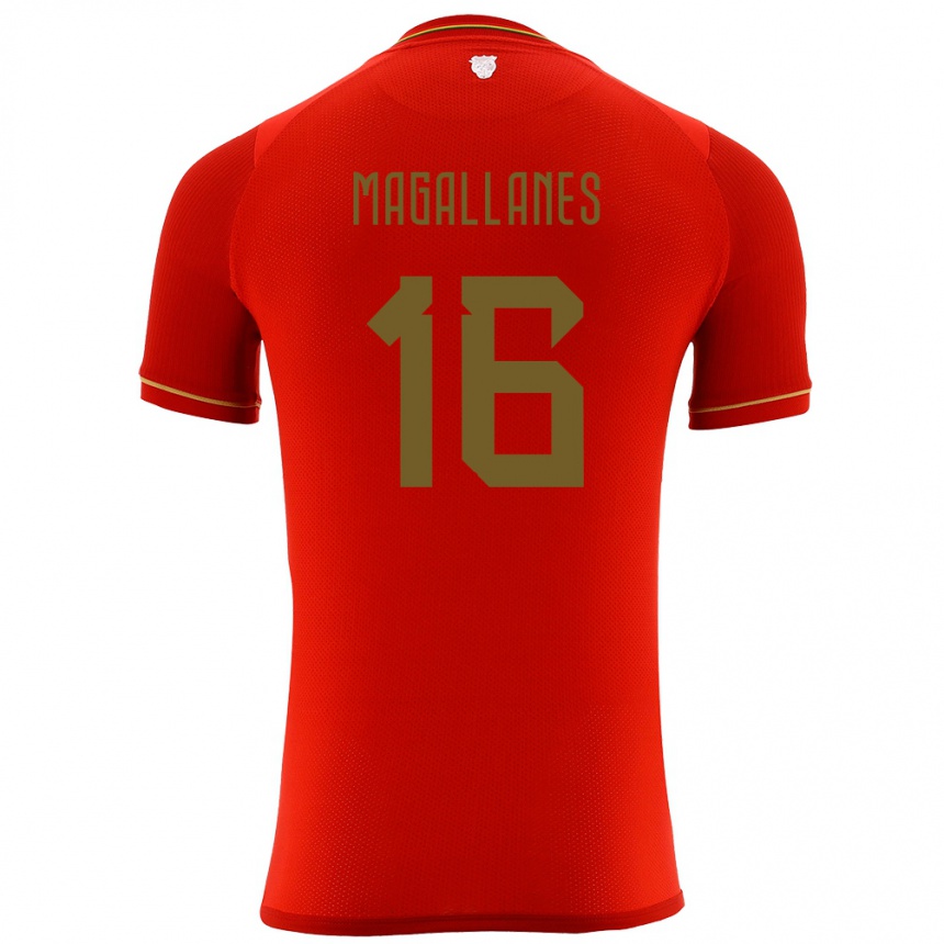 ילדים כדורגל בוליביה Juan Magallanes #16 אָדוֹם הרחק ג'רזי 24-26