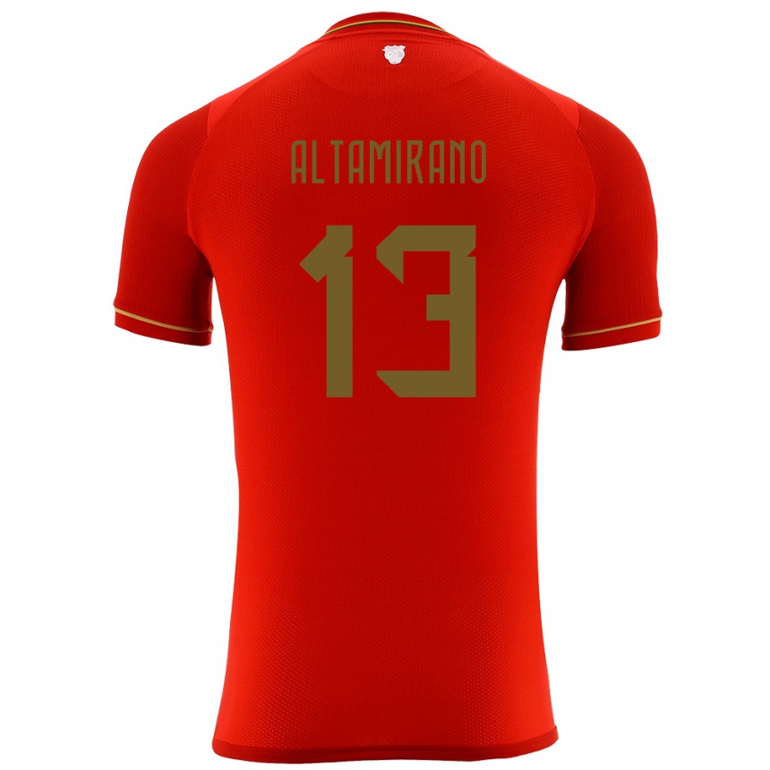 ילדים כדורגל בוליביה Sebastian Altamirano #13 אָדוֹם הרחק ג'רזי 24-26