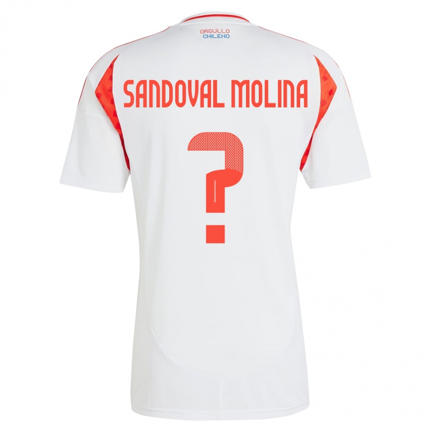 ילדים כדורגל צ'ילה Mario Sandoval Molina #0 לבן הרחק ג'רזי 24-26
