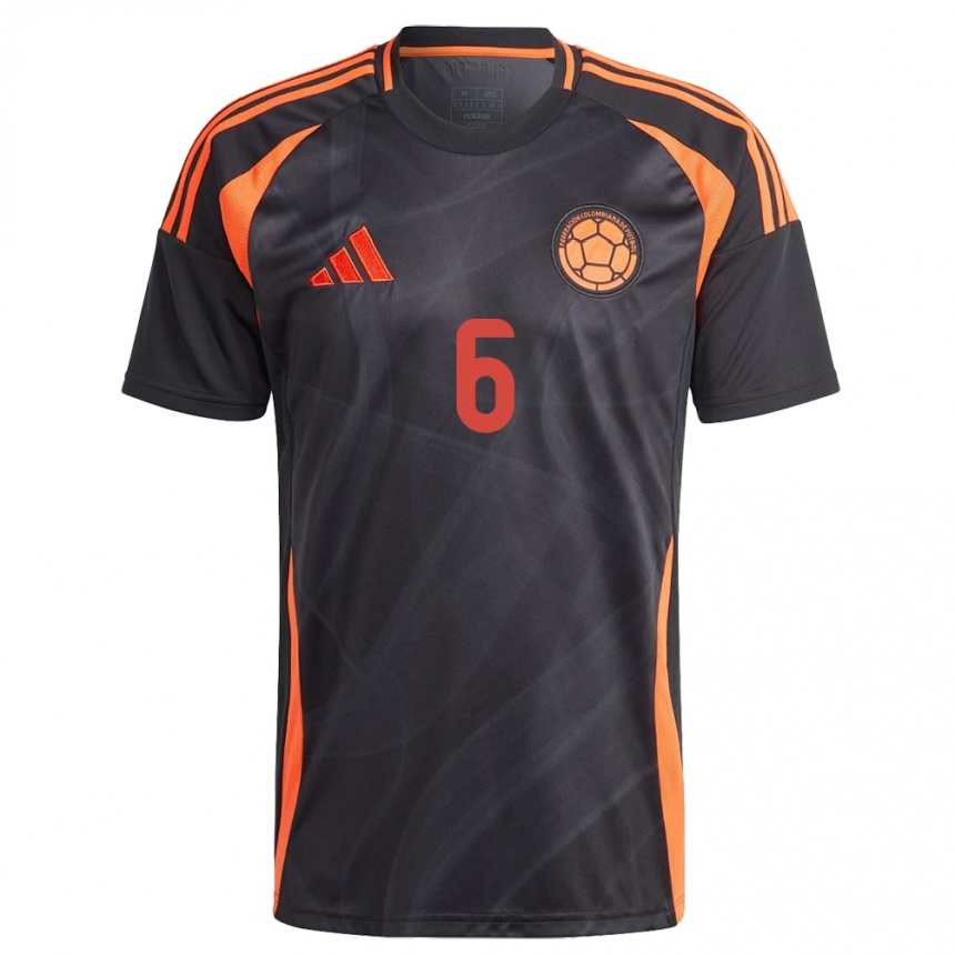 ילדים כדורגל קולומביה Xavi Ríos #6 שָׁחוֹר הרחק ג'רזי 24-26