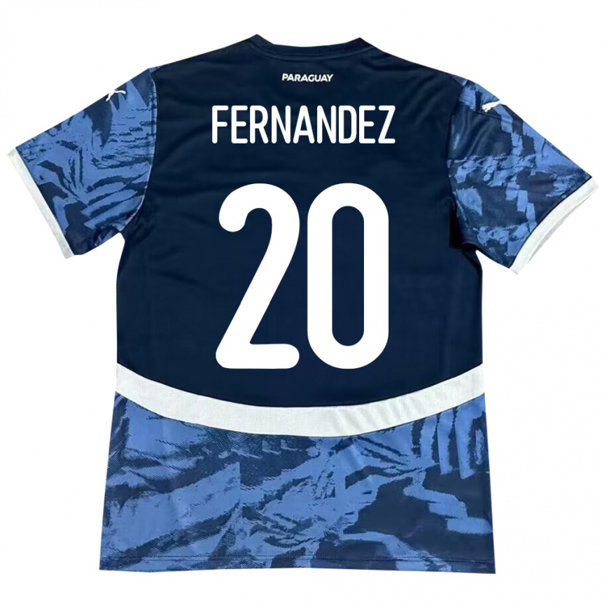 ילדים כדורגל פרגוואי Marcelo Fernández #20 כְּחוֹל הרחק ג'רזי 24-26