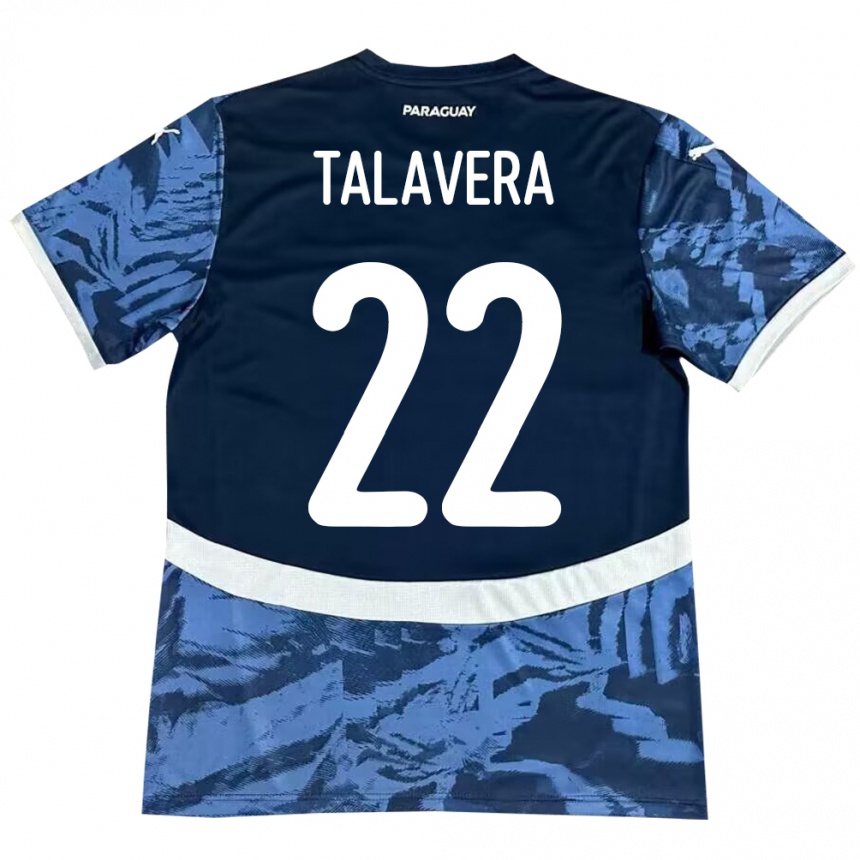 ילדים כדורגל פרגוואי Javier Talavera #22 כְּחוֹל הרחק ג'רזי 24-26