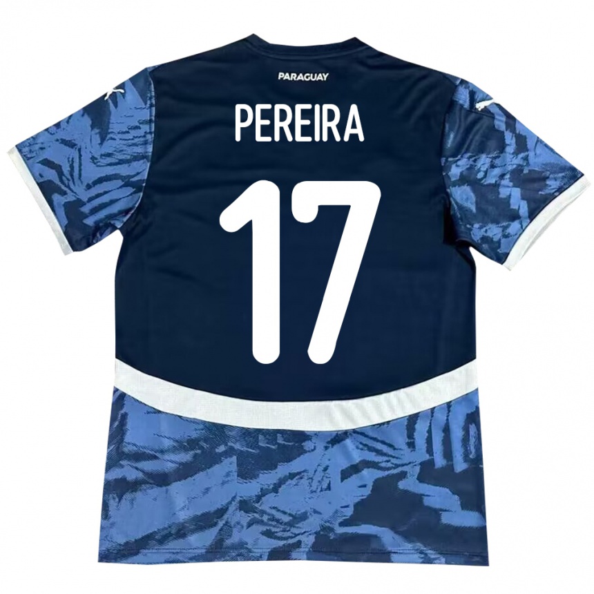 ילדים כדורגל פרגוואי Kevin Pereira #17 כְּחוֹל הרחק ג'רזי 24-26