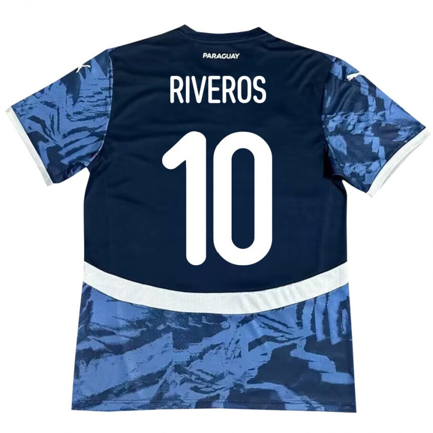 ילדים כדורגל פרגוואי Paulo Riveros #10 כְּחוֹל הרחק ג'רזי 24-26