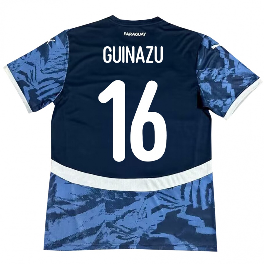 ילדים כדורגל פרגוואי Lucas Guiñazú #16 כְּחוֹל הרחק ג'רזי 24-26