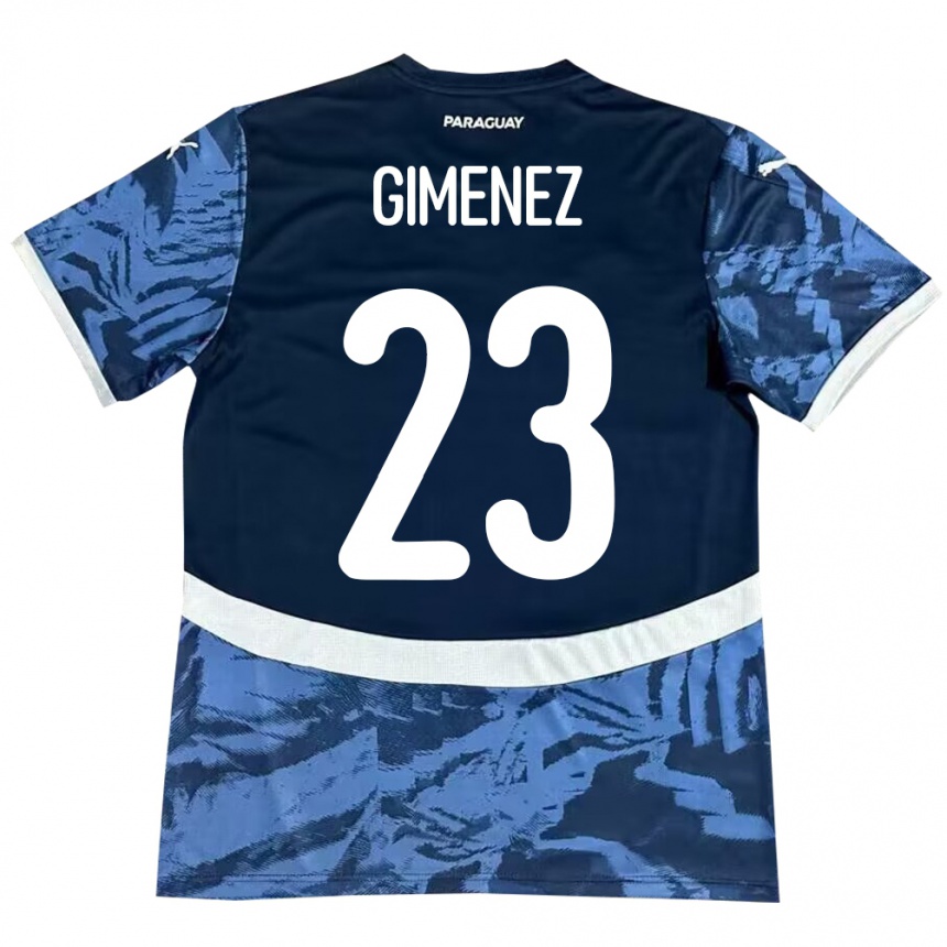ילדים כדורגל פרגוואי Miguel Giménez #23 כְּחוֹל הרחק ג'רזי 24-26