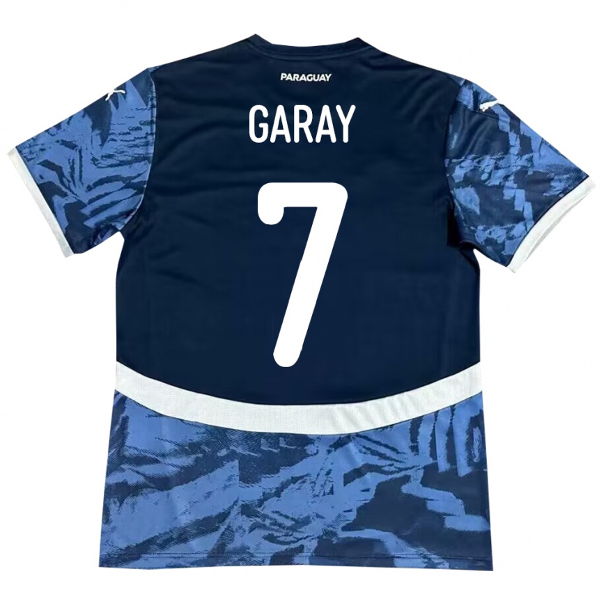 ילדים כדורגל פרגוואי Griselda Garay #7 כְּחוֹל הרחק ג'רזי 24-26