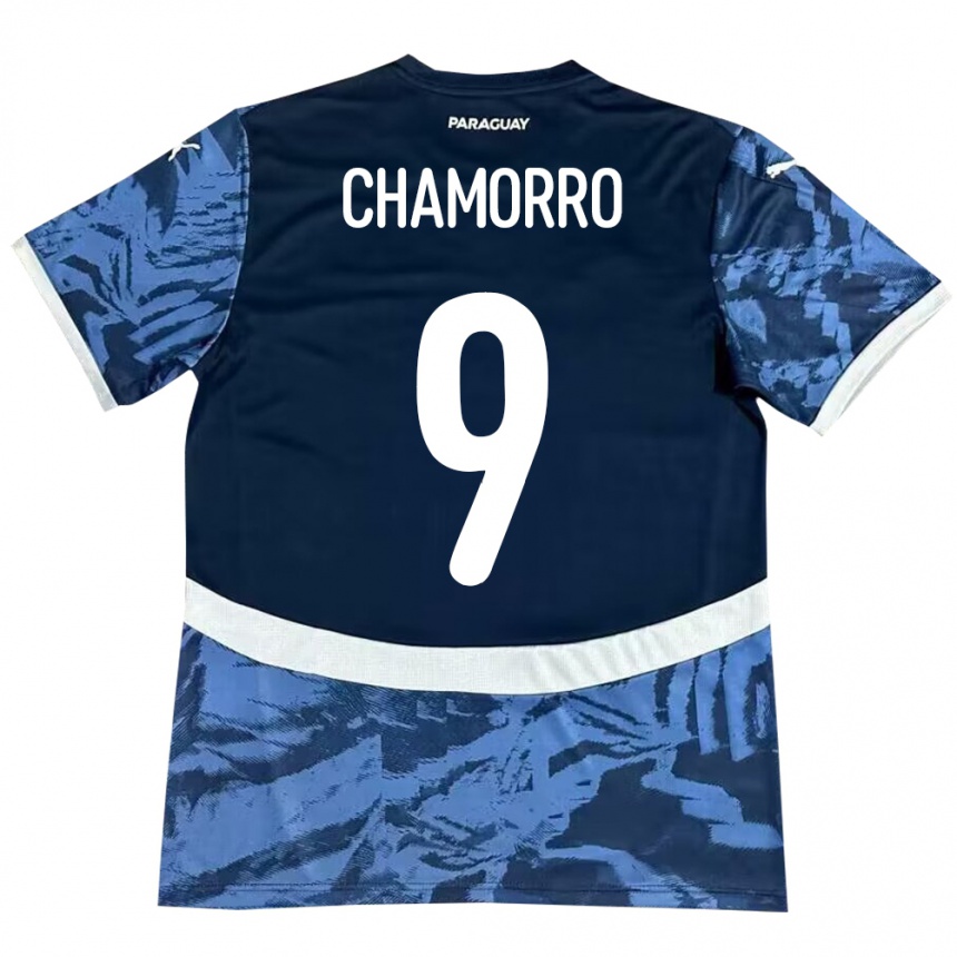 ילדים כדורגל פרגוואי Lice Chamorro #9 כְּחוֹל הרחק ג'רזי 24-26