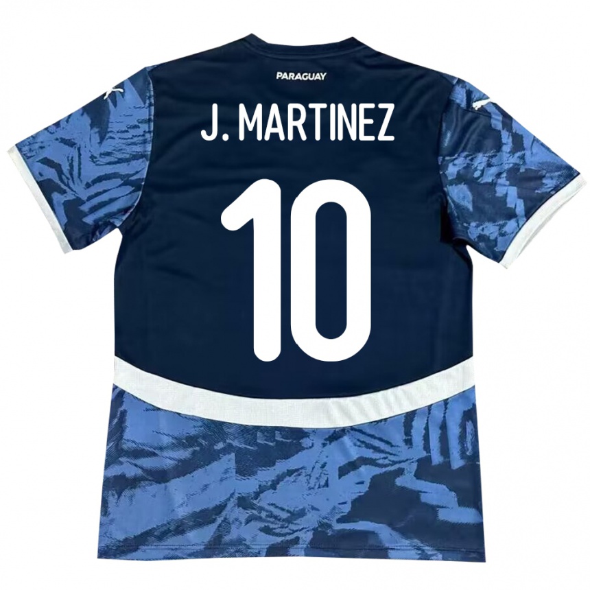 ילדים כדורגל פרגוואי Jessica Martínez #10 כְּחוֹל הרחק ג'רזי 24-26