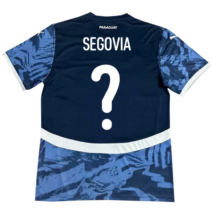 ילדים כדורגל פרגוואי María Segovia #0 כְּחוֹל הרחק ג'רזי 24-26
