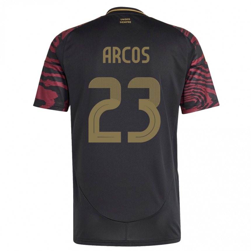 ילדים כדורגל פרו Lucía Arcos #23 שָׁחוֹר הרחק ג'רזי 24-26