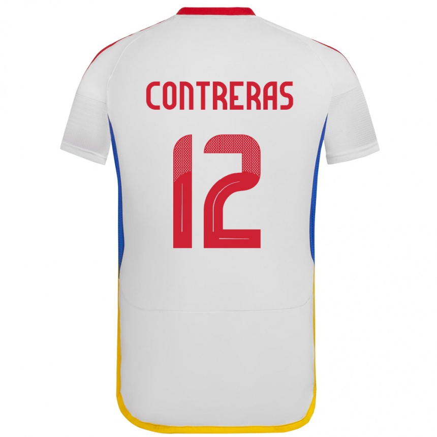 ילדים כדורגל ונצואלה José Contreras #12 לבן הרחק ג'רזי 24-26