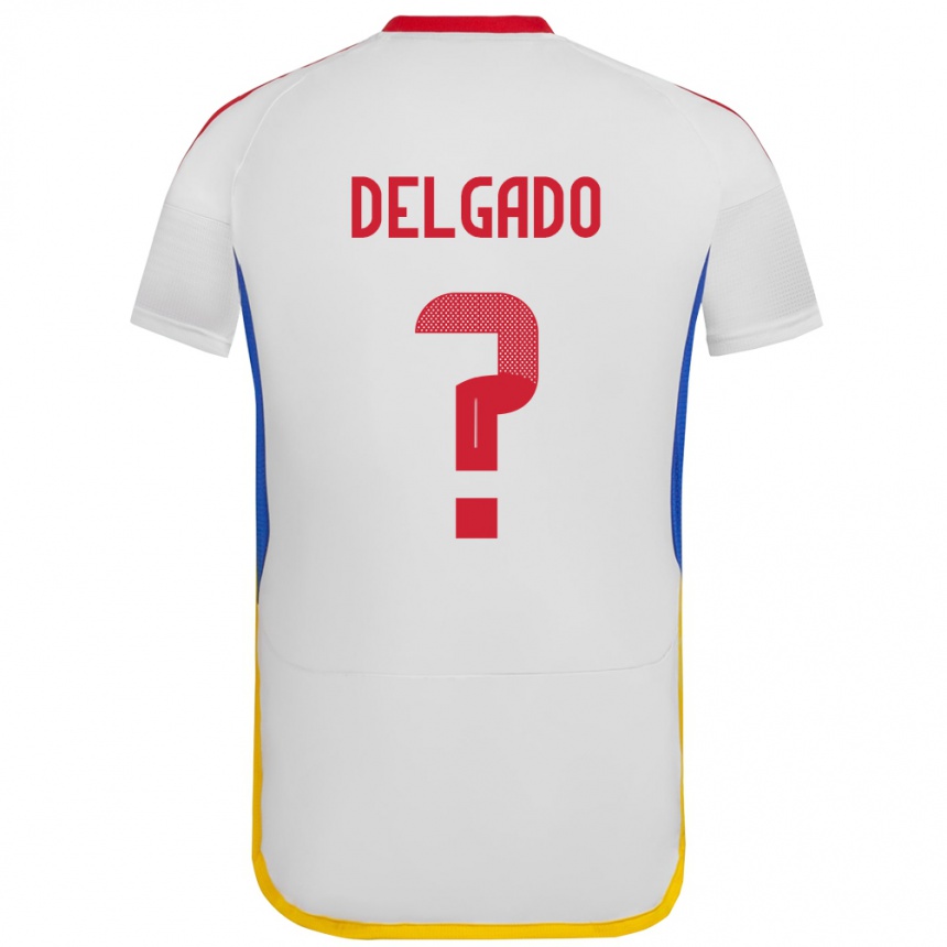 ילדים כדורגל ונצואלה Álex Delgado #0 לבן הרחק ג'רזי 24-26
