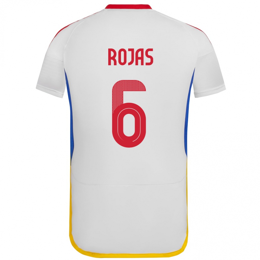 ילדים כדורגל ונצואלה Carlos Rojas #6 לבן הרחק ג'רזי 24-26