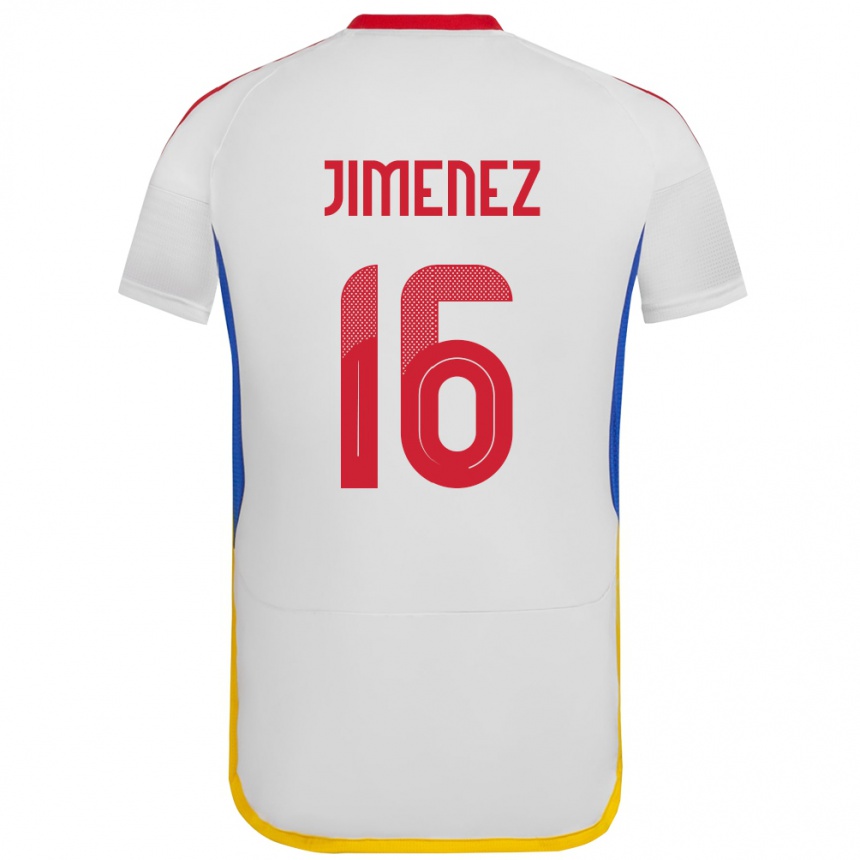 ילדים כדורגל ונצואלה Néstor Jiménez #16 לבן הרחק ג'רזי 24-26