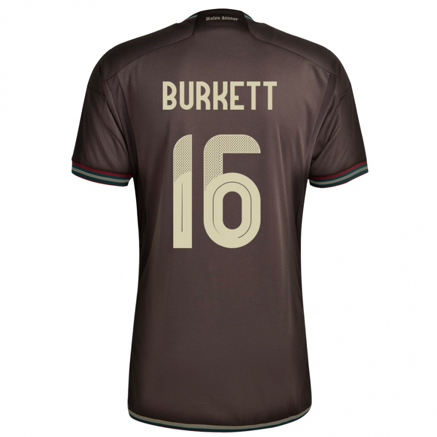 ילדים כדורגל ג'מייקה Brian Burkett #16 חום לילה הרחק ג'רזי 24-26