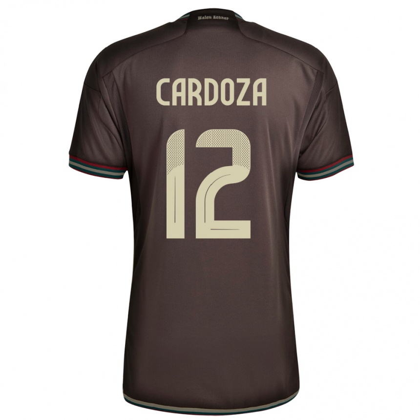 ילדים כדורגל ג'מייקה Naya Cardoza #12 חום לילה הרחק ג'רזי 24-26