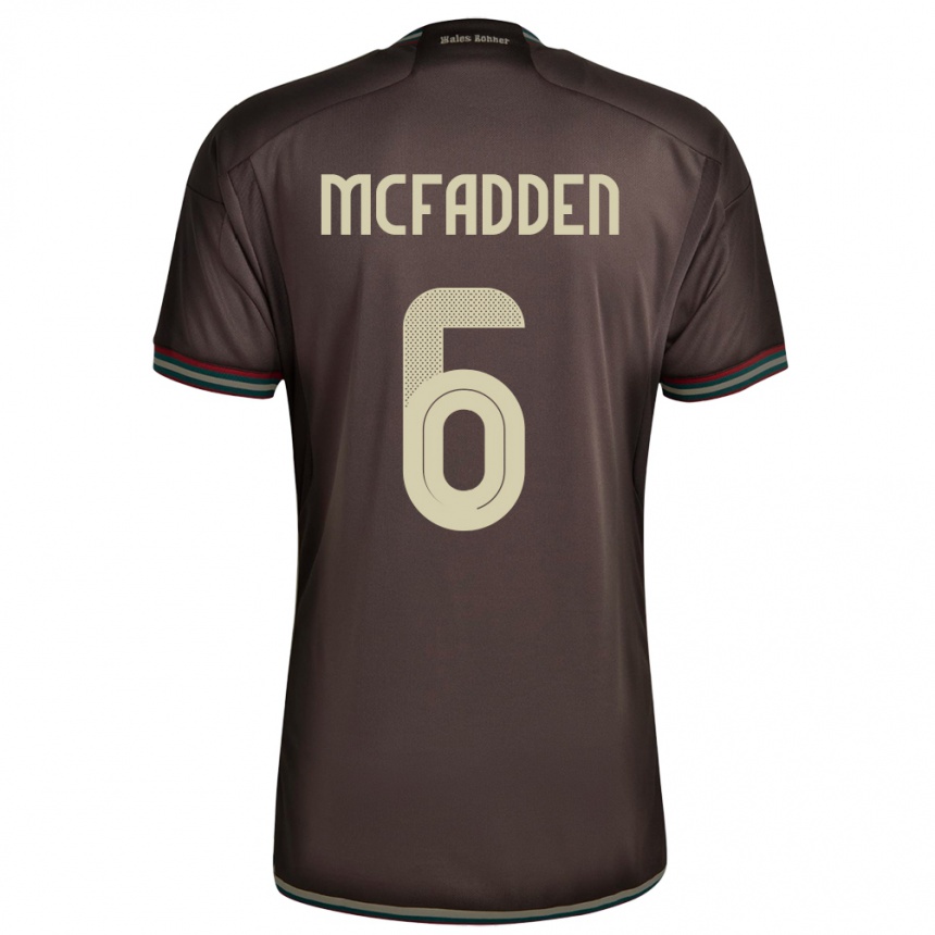 ילדים כדורגל ג'מייקה Logan Mcfadden #6 חום לילה הרחק ג'רזי 24-26