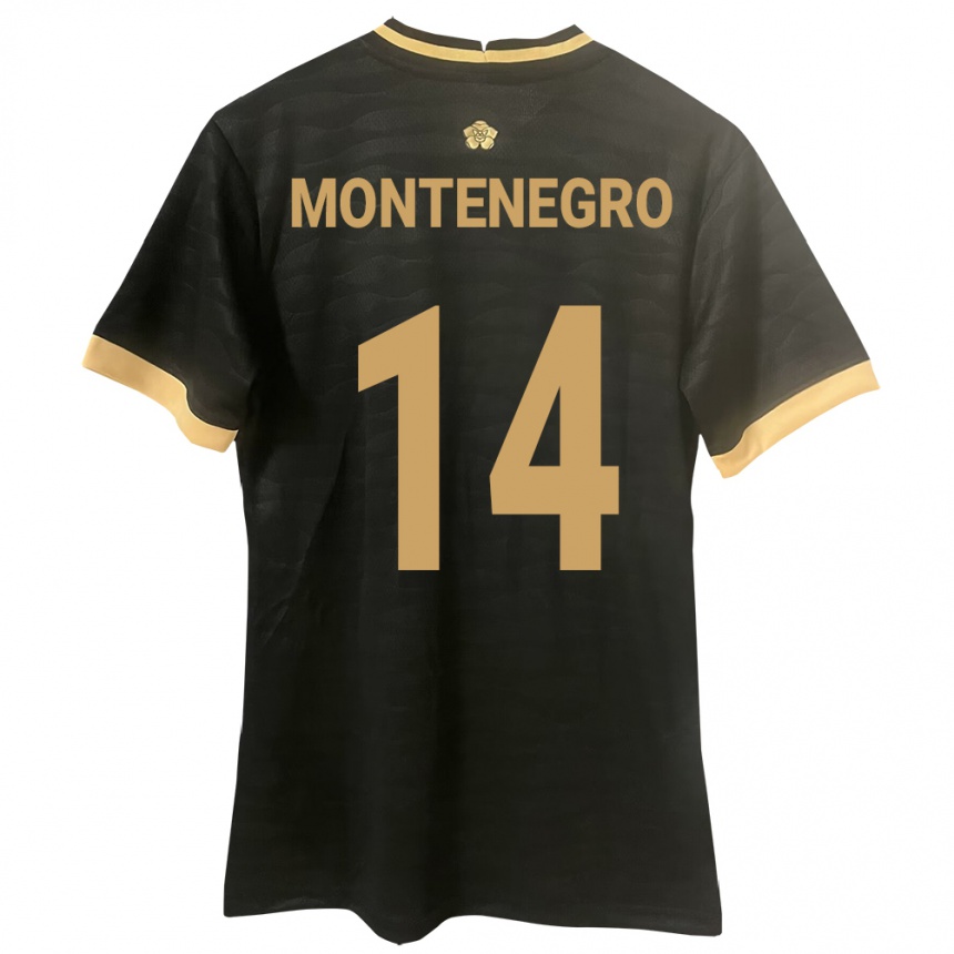ילדים כדורגל פנמה Carmen Montenegro #14 שָׁחוֹר הרחק ג'רזי 24-26