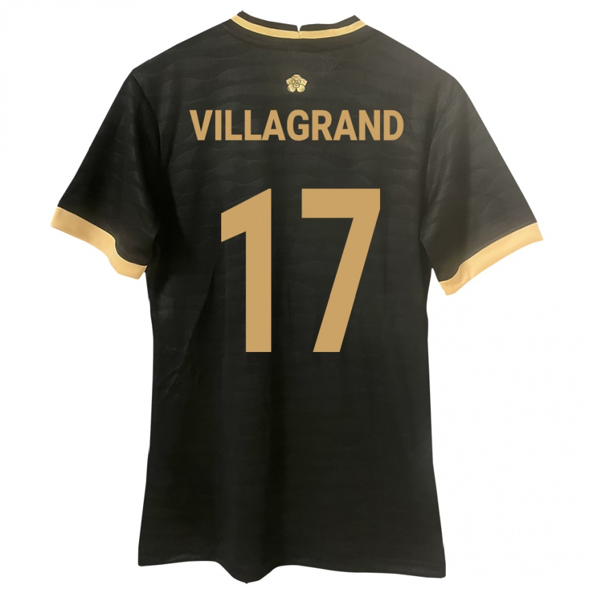 ילדים כדורגל פנמה Gabriela Villagrand #17 שָׁחוֹר הרחק ג'רזי 24-26