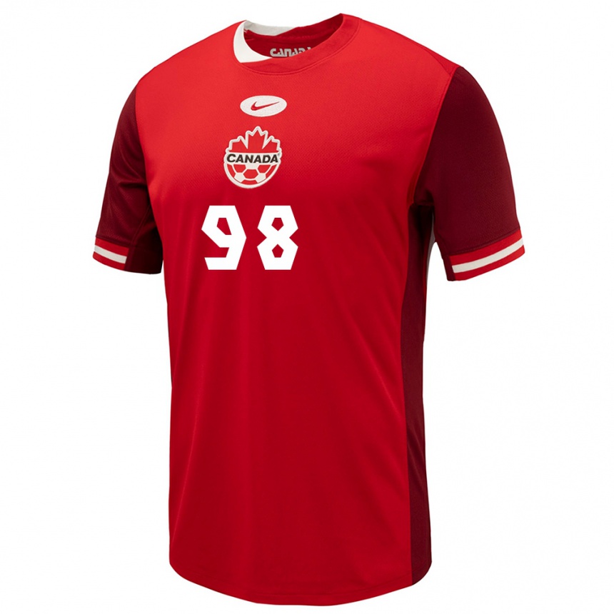 גברים כדורגל קנדה אוליביה סמית' #98 אָדוֹם ג'רזי ביתית 24-26