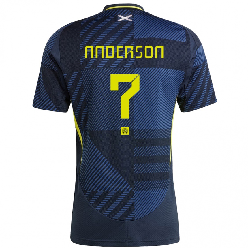 גברים כדורגל סקוטלנד Matthew Anderson #0 כחול כהה ג'רזי ביתית 24-26