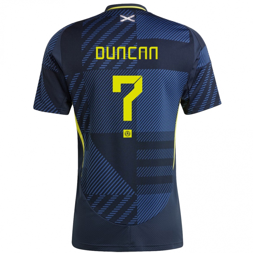 גברים כדורגל סקוטלנד Ryan Duncan #0 כחול כהה ג'רזי ביתית 24-26