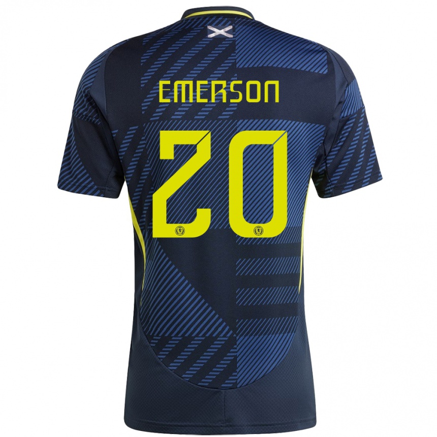 גברים כדורגל סקוטלנד Johnny Emerson #20 כחול כהה ג'רזי ביתית 24-26